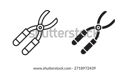 Pruning shears icon. Symbol, logo illustration. graphic icon set