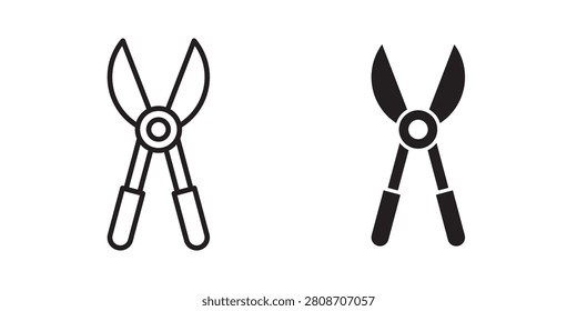 Pruning shears icon web design in vector..