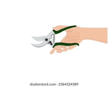 Pruning shears on a white background.