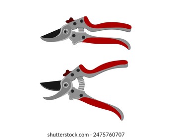 Pruning shears on a white background.