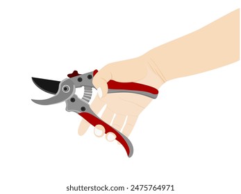 Pruning shears on a white background.