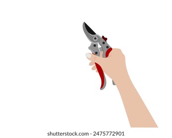 Pruning shears on a white background.