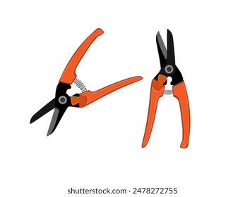 Pruning shears on a white background.