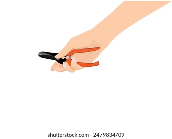 Pruning shears on a white background.