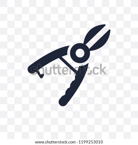Pruning shears transparent icon. Pruning shears symbol design from Agriculture, Farming and Gardening collection. Simple element vector illustration on transparent background.