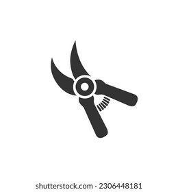 Pruning Shears vector solid icon style illustration 