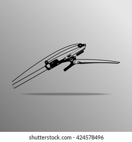 pruning tree on a gray background