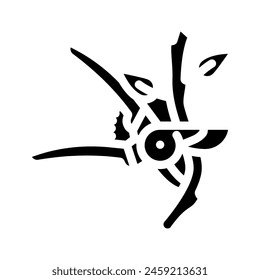 pruning urban gardening glyph icon vector. pruning urban gardening sign. isolated symbol illustration