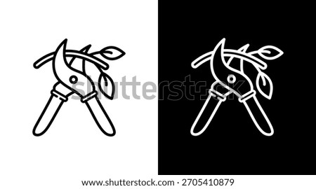 Pruning White Icon Set Design