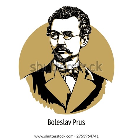 Bolesław Prus was the leading figure of Polish Positivism and is widely regarded as one of the most important novelists in world literature. Hand-drawn vector illustration