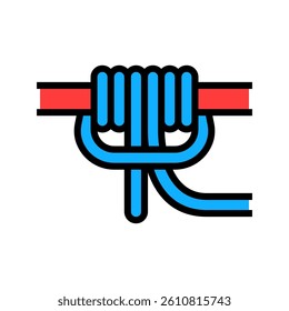 prusik knot nautical color icon vector. prusik knot nautical sign. isolated symbol illustration