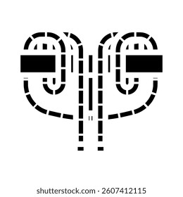 prusik knot nautical glyph icon vector. prusik knot nautical sign. isolated symbol illustration