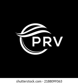 PRV letter logo design on black background. PRV creative circle logo. PRV initials  letter logo concept. PRV letter design.