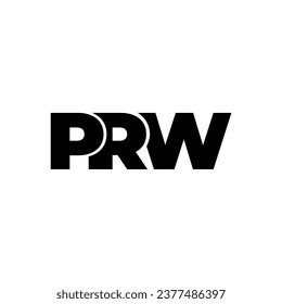 PRW initial letter monogram typography logo vector