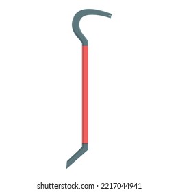 Pry crowbar icon cartoon vector. Work metal. Crime claw