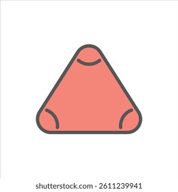 pry tool filled outline icon. opening tool color line illustration.