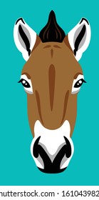 Przewalski's wild horse, vector illustration