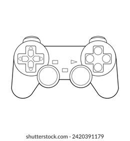 Ps 2 Controller icon line art design gaming