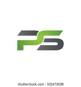 PS company linked letter logo green