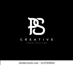 PS Creative Linked Vintage Vector Logo