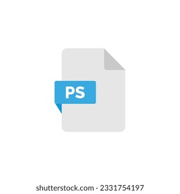 PS file icon isolated on white background