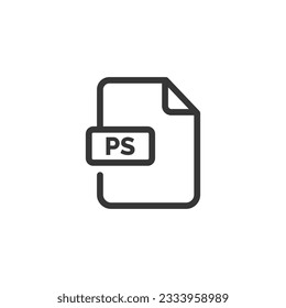 PS file icon isolated on white background