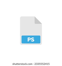 PS file icon isolated on white background