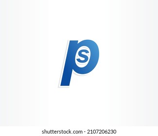 PS initial letter logo concept design