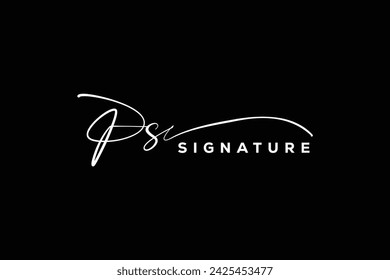 PS initials Handwriting signature logo. PS Hand drawn Calligraphy lettering Vector. PS letter real estate, beauty, photography letter logo design.