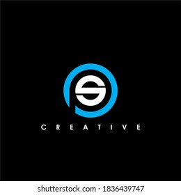 PS Letter Initial Logo Design Template Vector Illustration	
