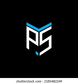 PS letter logo creative design with vector graphic