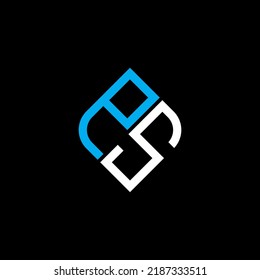 PS letter logo creative design with vector graphic