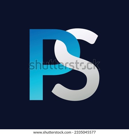PS Letter Logo Template Illustration Design.