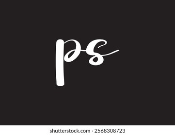 PS Logo Design Template Vector Graphic Branding Element.
