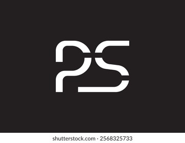 PS Logo Design Template Vector Graphic Branding Element.
