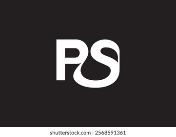 PS Logo Design Template Vector Graphic Branding Element.
