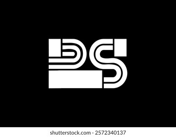 PS Logo Design Template Vector Graphic Branding Element.
