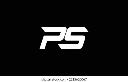 Diseño del logotipo PS. Ilustración vectorial.