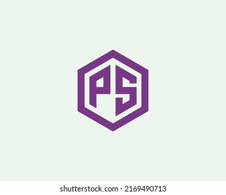 PS logo design vector template