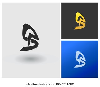 PS logo vector clean modern elegant in luxury gradient simple for digital apps template set design