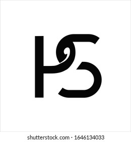 PS logotype, lettering, initial emblem, company symbol