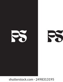 ps monogram letter logo design