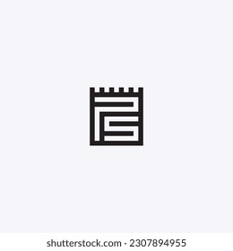 PS monogram logo inside fort or castle shape