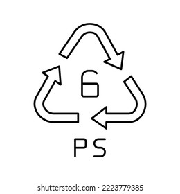 vector de icono de línea de marcador de producto de plástico ps. señal de marcador de producto de plástico de ps. símbolo de contorno aislado ilustración negra