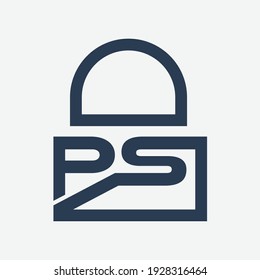 Ps Security Sign Symble Logo Design Stock Vector (Royalty Free) 1928316464