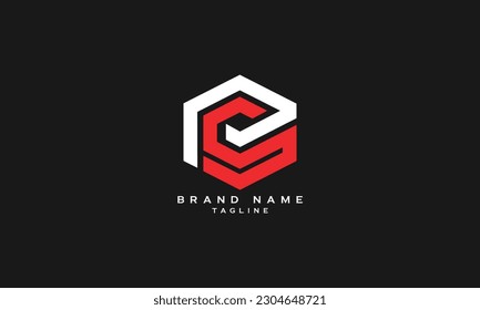 PS, SP, Abstract initial monogram letter alphabet logo design