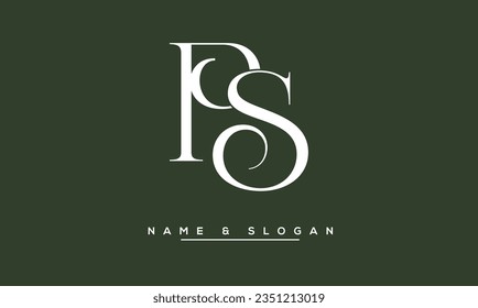 PS,  SP  Abstract Letters  Logo  Monogram