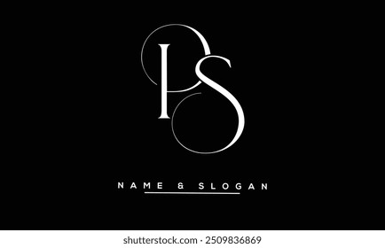 PS, SP Letras Abstractas Logo Monograma