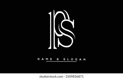 PS, SP Letras Abstractas Logo Monograma