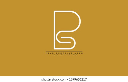 PS SP abstract vector logo monogram template